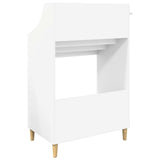 Media Shelves White 70.5 x 46 x 112 cm Engineered Wood - 45-Degree Angle