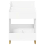 Media Shelves White 70.5 x 46 x 112 cm Engineered Wood - Front View
