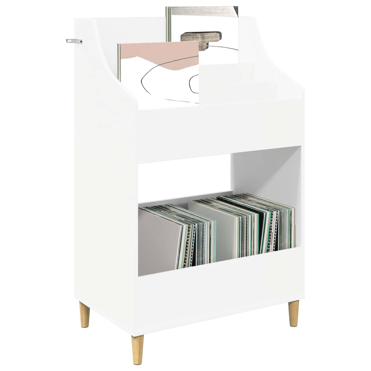 Media Shelves White 70.5 x 46 x 112 cm Engineered Wood