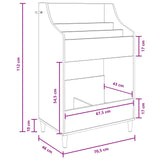 Media Shelves White 70.5 x 46 x 112 cm Engineered Wood - Extra Image
