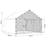 Chicken Coop with Roof Silver 200 x 200 x 150 cm