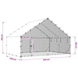 Chicken Coop with Roof Silver 300 x 200 x 190 cm - Extra Image