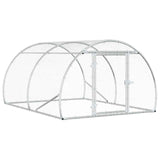 Chicken Coop Silver 200 x 150 x 100 cm Galvanised Steel - Front View