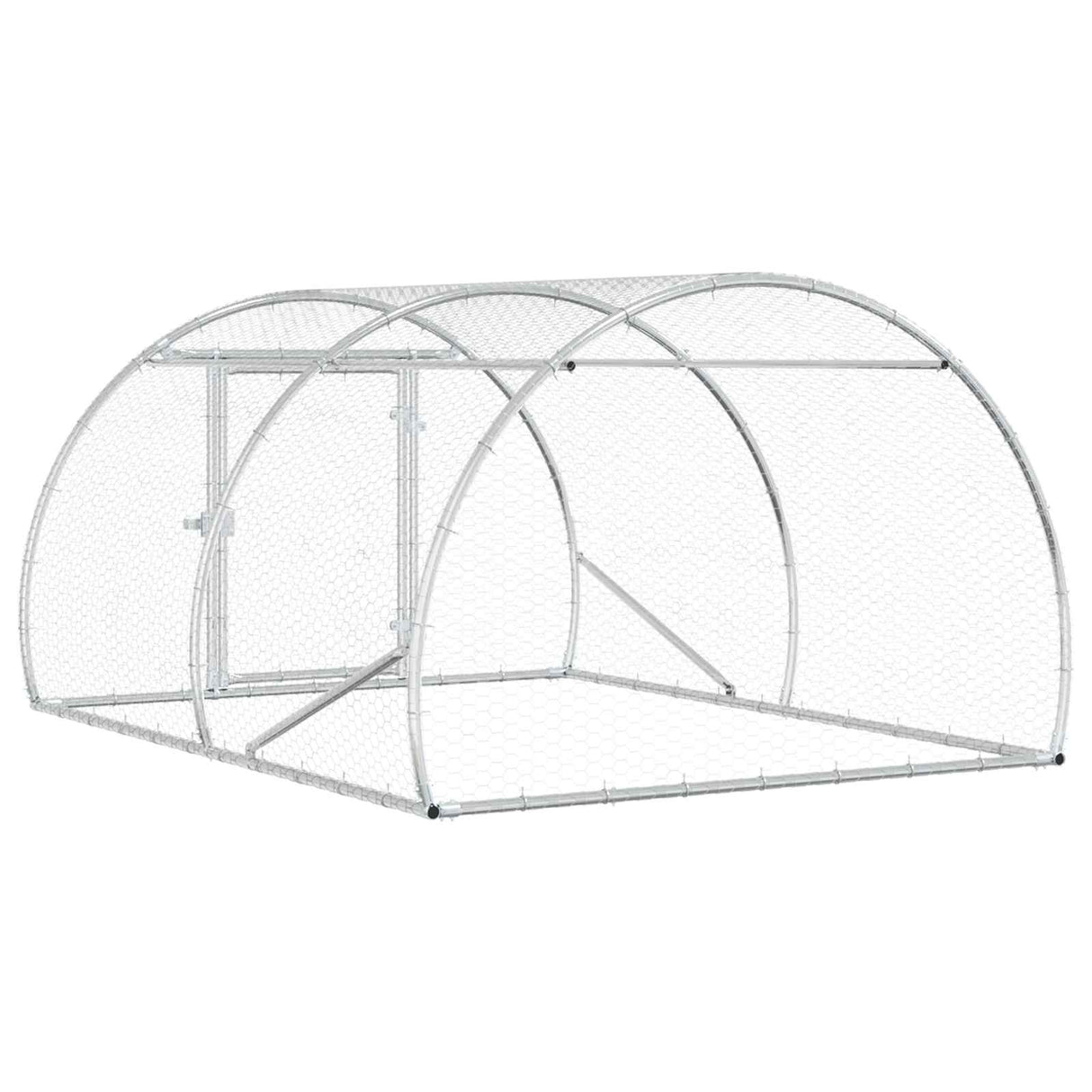 Chicken Coop Silver 200 x 150 x 100 cm Galvanised Steel