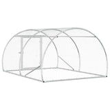 Chicken Coop Silver 200 x 150 x 100 cm Galvanised Steel - Rear View