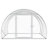 Chicken Coop Silver 200 x 150 x 100 cm Galvanised Steel - Top-Down View