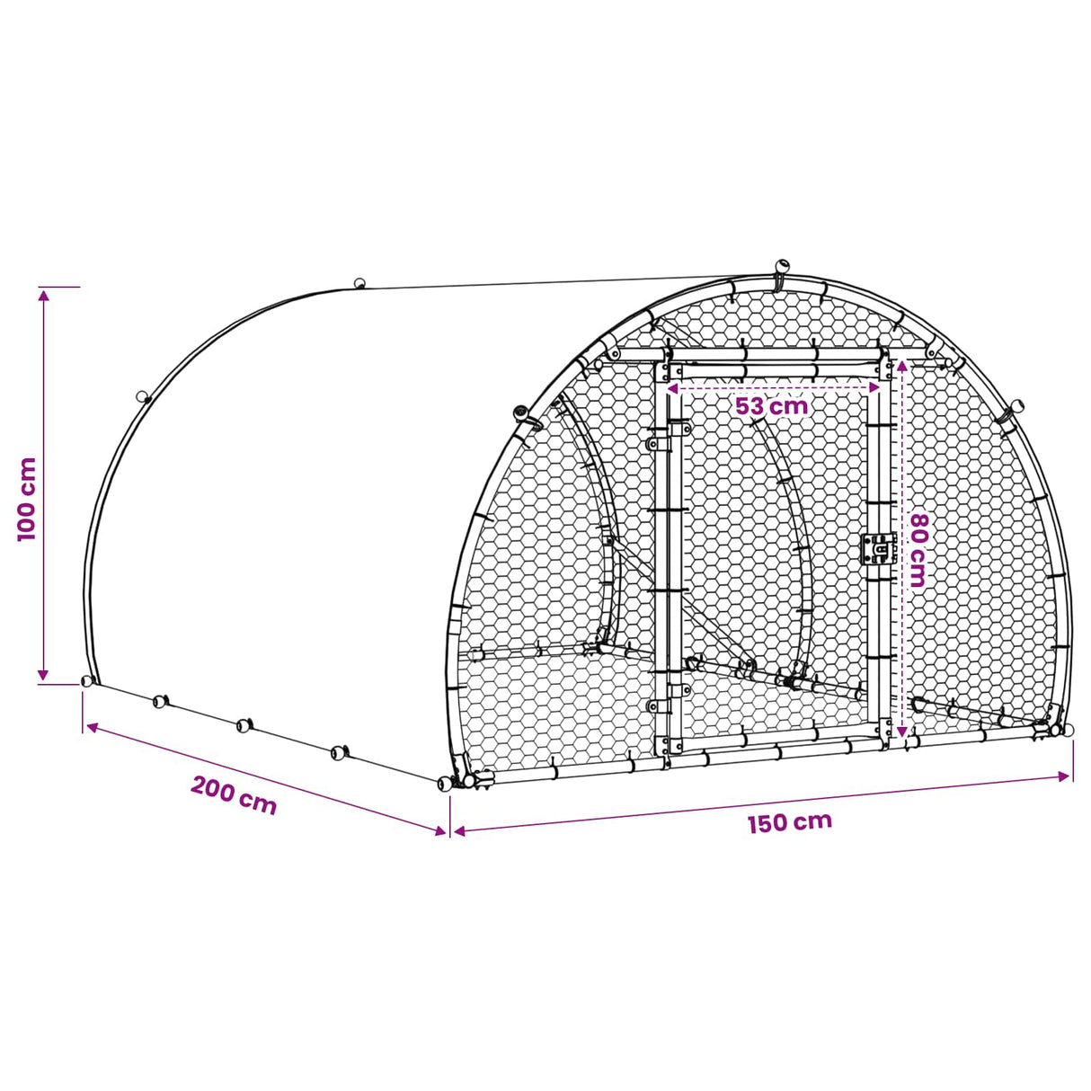 Chicken Coop Silver 200 x 150 x 100 cm Galvanised Steel