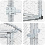 Chicken Coop Silver 200 x 200 x 200 cm Galvanised Steel