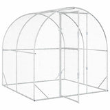 Chicken Coop Silver 200 x 200 x 200 cm Galvanised Steel - Side View