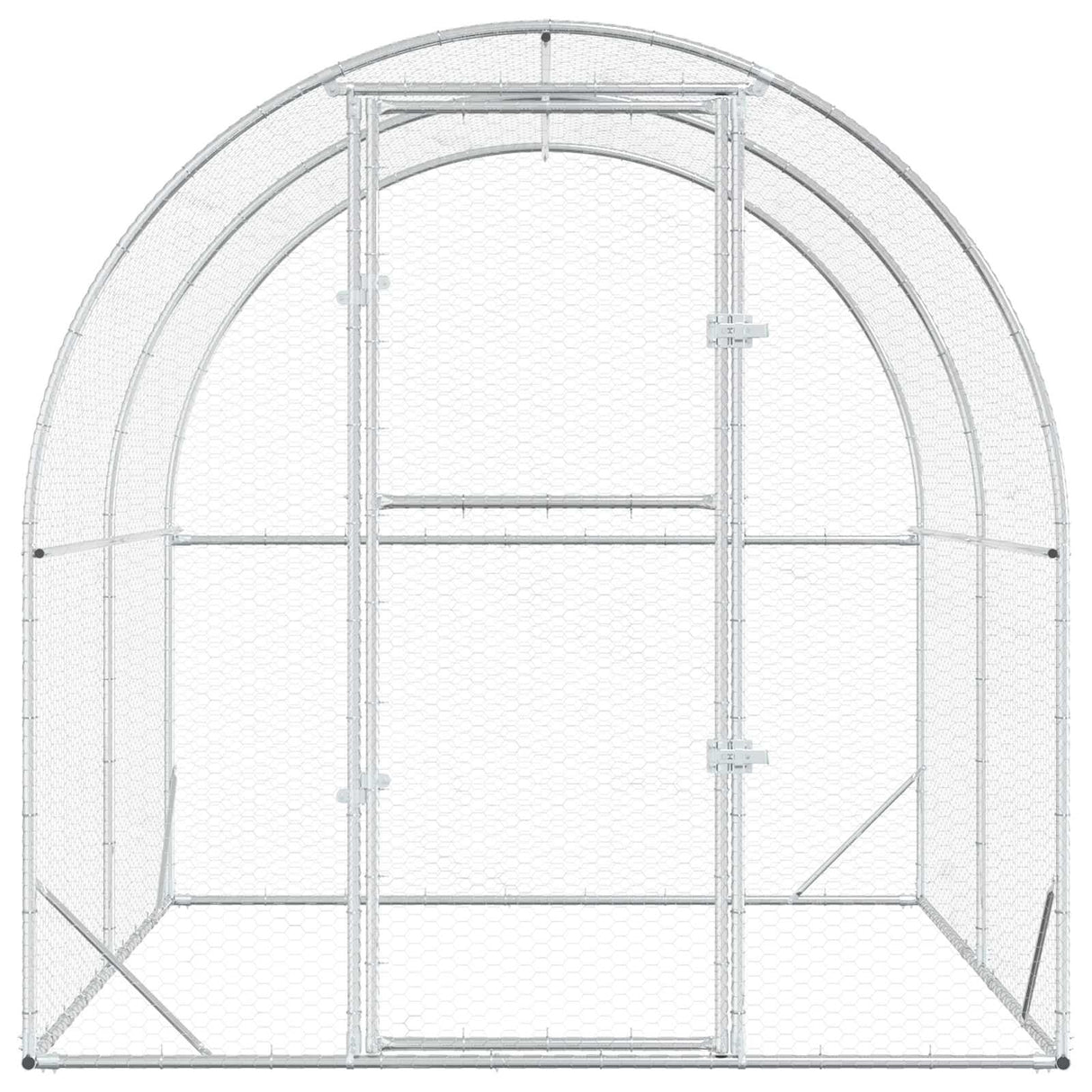 Chicken Coop Silver 200 x 200 x 200 cm Galvanised Steel