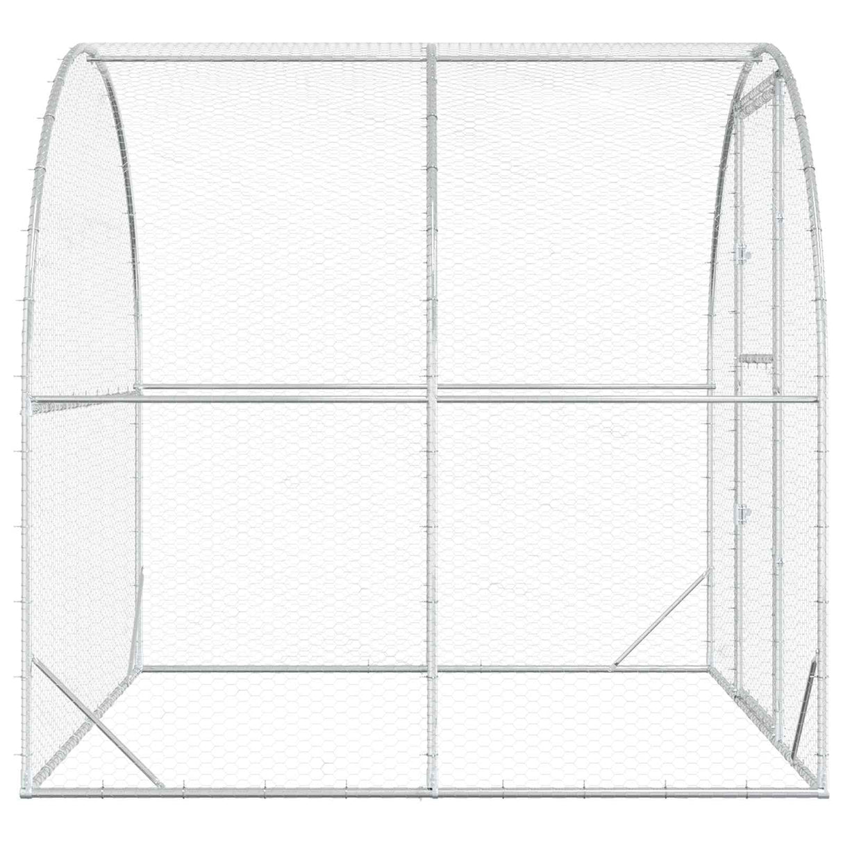 Chicken Coop Silver 200 x 200 x 200 cm Galvanised Steel