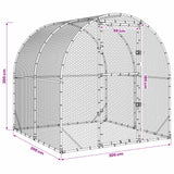Chicken Coop Silver 200 x 200 x 200 cm Galvanised Steel - Extra Image