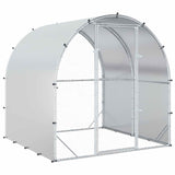 Chicken Coop Silver 200 x 200 x 200 cm Galvanised Steel
