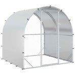 Chicken Coop Silver 200 x 200 x 200 cm Galvanised Steel