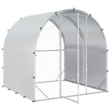 Chicken Coop Silver 200 x 200 x 200 cm Galvanised Steel
