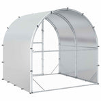 Chicken Coop Silver 200 x 200 x 200 cm Galvanised Steel