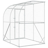 Chicken Coop Silver 200 x 200 x 215 cm Galvanised Steel - Rear View