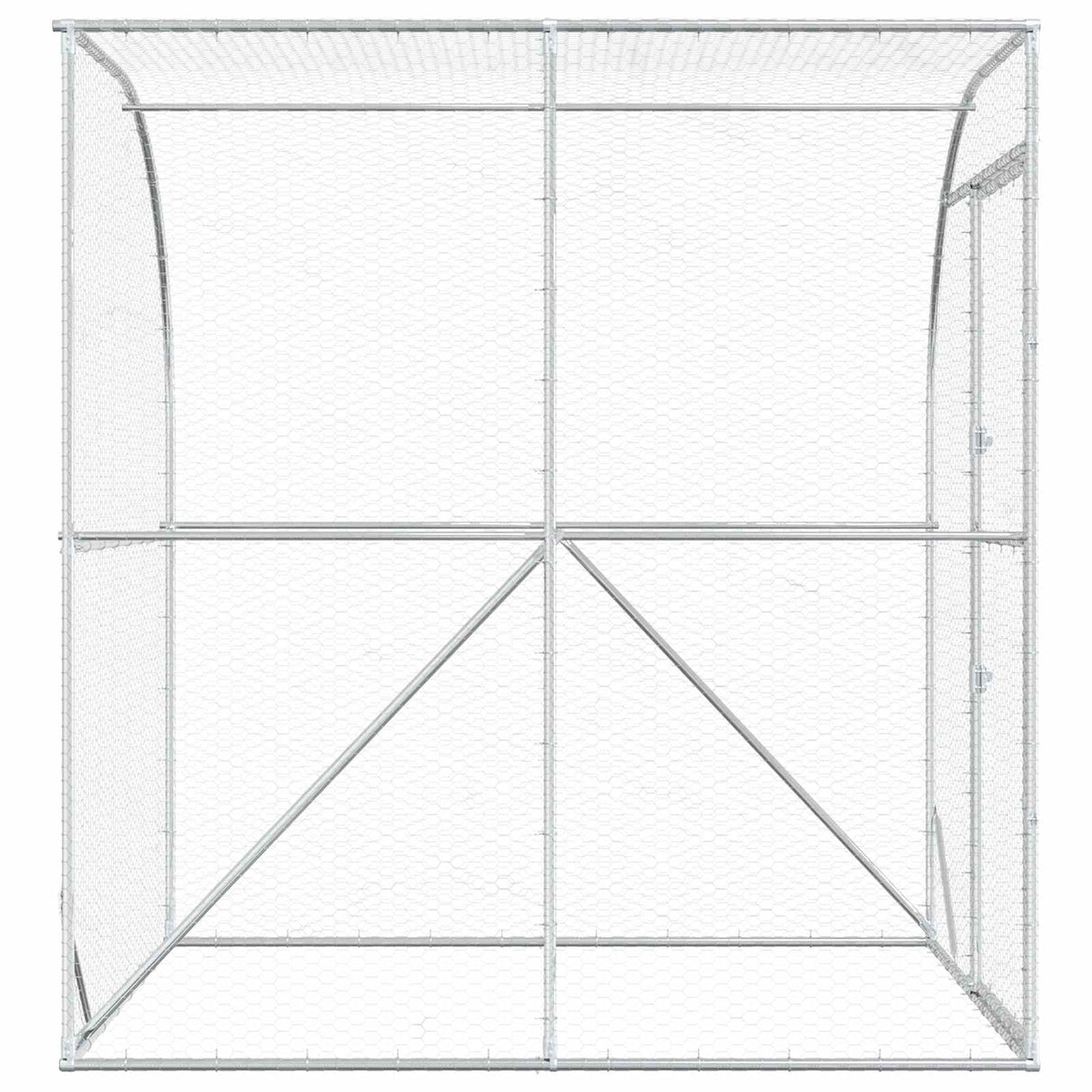 Chicken Coop Silver 200 x 200 x 215 cm Galvanised Steel