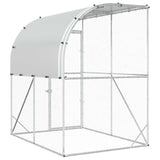 Chicken Coop Silver 200 x 200 x 215 cm Galvanised Steel - Rear View