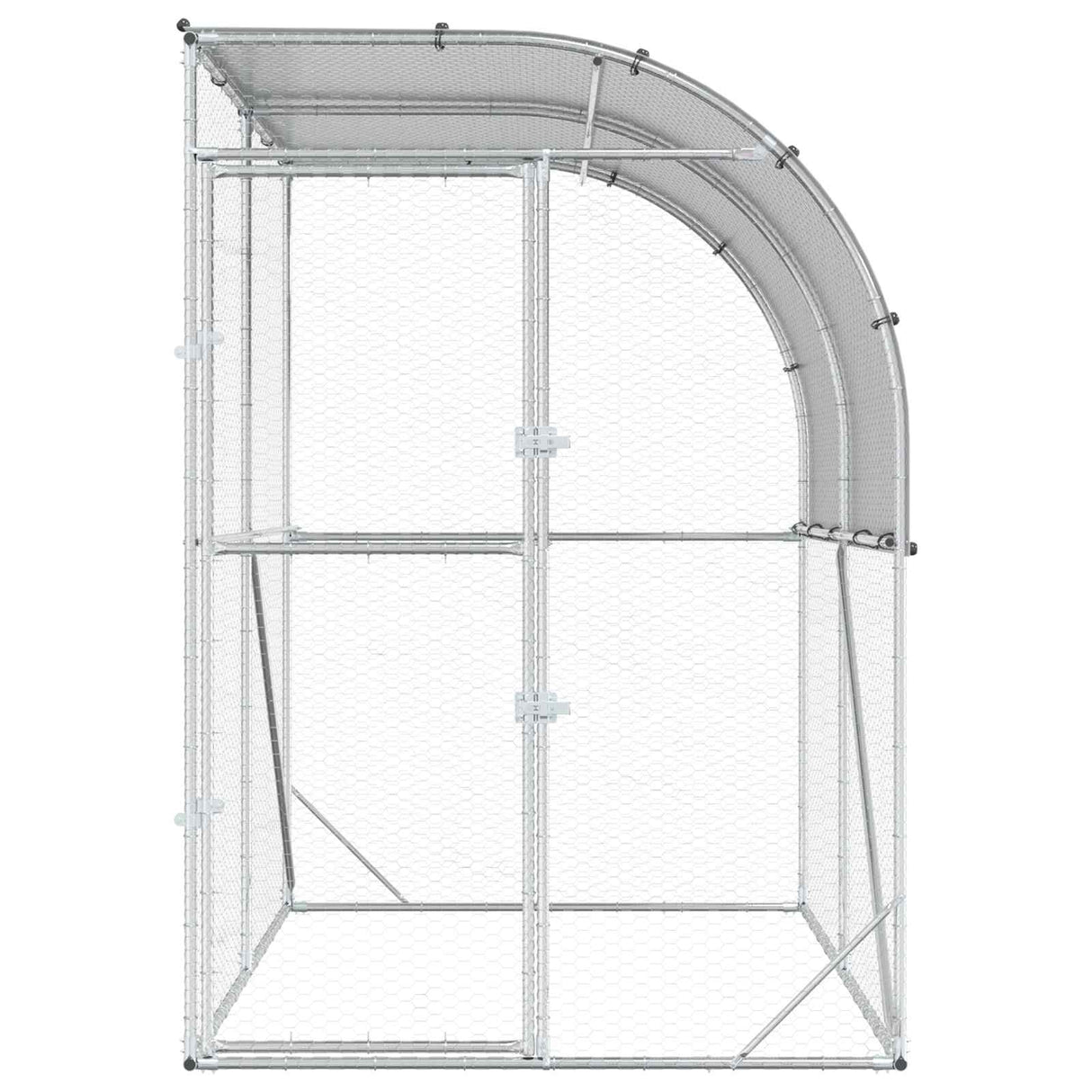 Chicken Coop Silver 200 x 200 x 215 cm Galvanised Steel