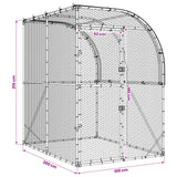 Chicken Coop Silver 200 x 200 x 215 cm Galvanised Steel