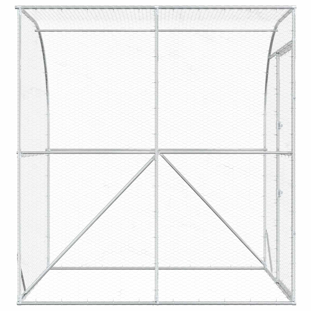 Chicken Coop Silver 200 x 200 x 215 cm Galvanised Steel