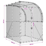 Chicken Coop Silver 200 x 200 x 215 cm Galvanised Steel