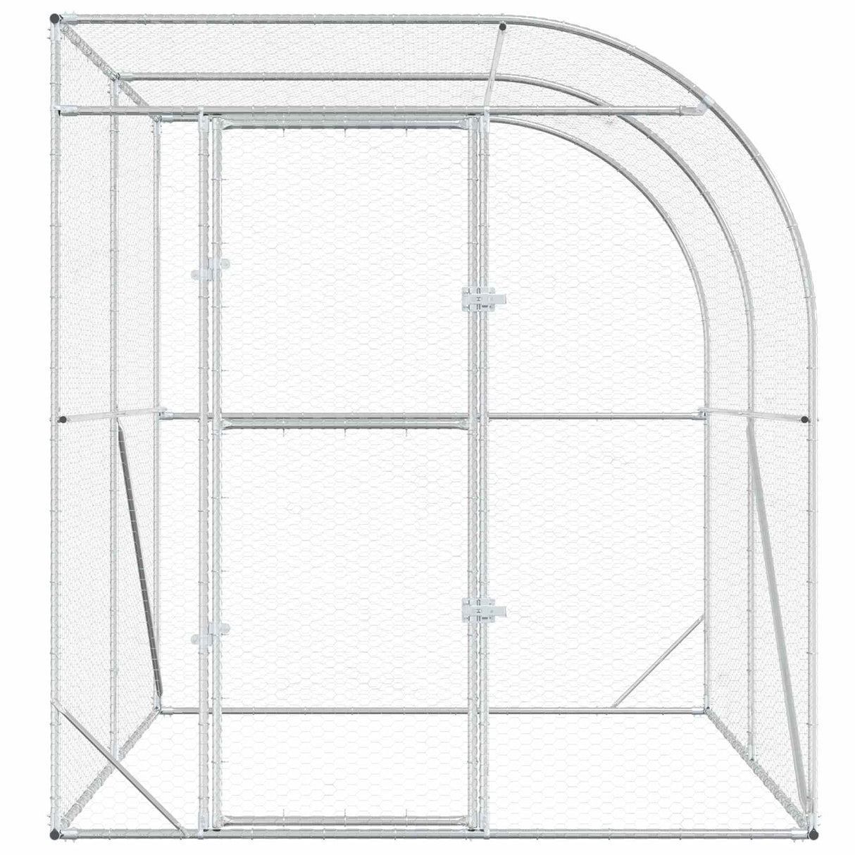 Chicken Coop Silver 200 x 200 x 215 cm Galvanised Steel
