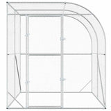 Chicken Coop Silver 200 x 200 x 215 cm Galvanised Steel - Top-Down View