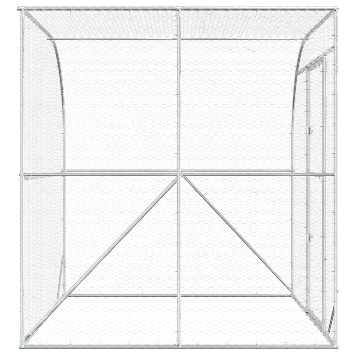 Chicken Coop Silver 200 x 200 x 215 cm Galvanised Steel