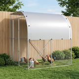 Chicken Coop Silver 200 x 200 x 215 cm Galvanised Steel