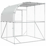 Chicken Coop Silver 200 x 200 x 215 cm Galvanised Steel - Rear View
