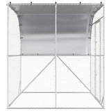 Chicken Coop Silver 200 x 200 x 215 cm Galvanised Steel - 45-Degree Angle