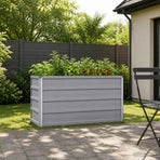 Raised Garden Bed Grey 100 x 40 x 55 cm Galvanised Steel