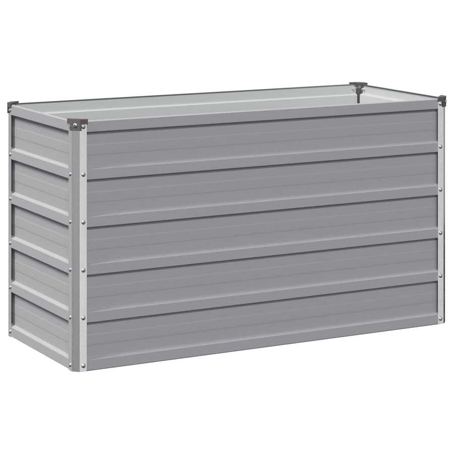 Raised Garden Bed Grey 100 x 40 x 55 cm Galvanised Steel