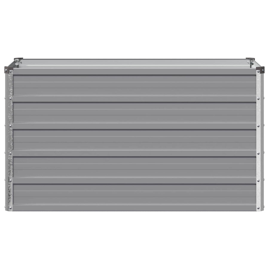 Raised Garden Bed Grey 100 x 40 x 55 cm Galvanised Steel