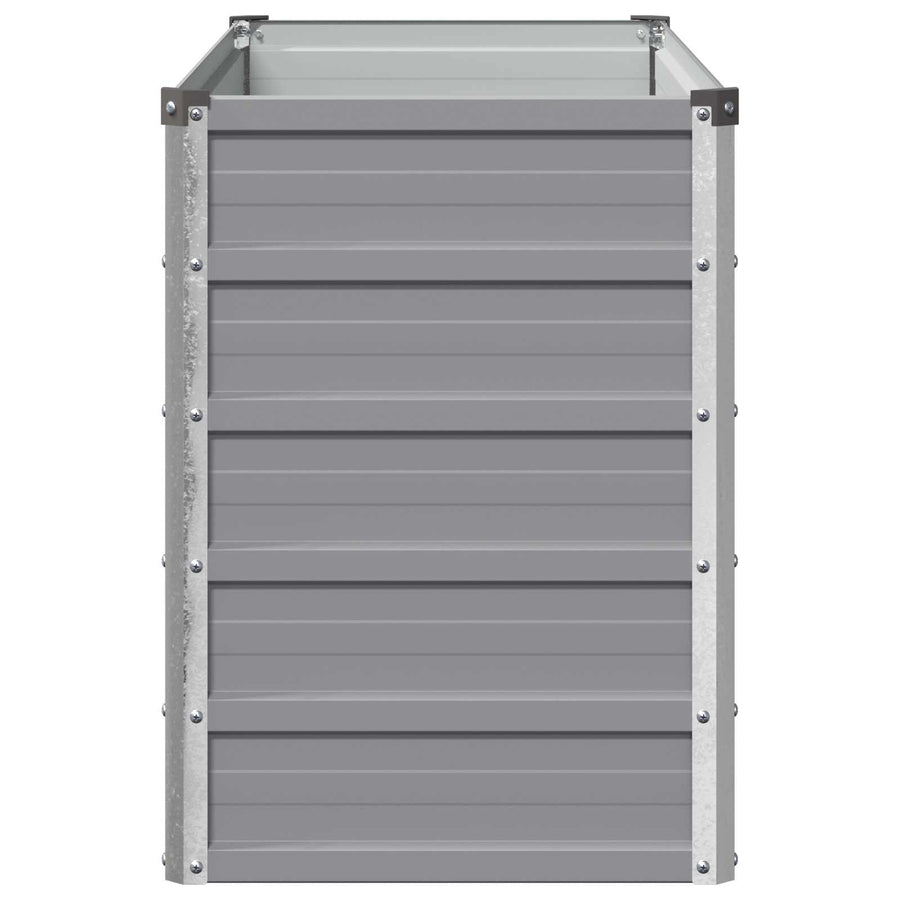 Raised Garden Bed Grey 100 x 40 x 55 cm Galvanised Steel