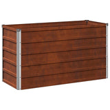 Raised Garden Bed Rusty 100 x 40 x 55 cm corton - Front View