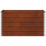 Raised Garden Bed Rusty 100 x 40 x 55 cm corton - Top-Down View