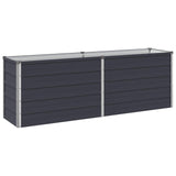 Raised Garden Bed Anthracite 160 x 40 x 55 cm cold-rolled steel - Front View
