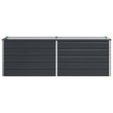 Raised Garden Bed Anthracite 160 x 40 x 55 cm cold-rolled steel - Side View