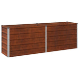 Raised Garden Bed Rusty 160 x 40 x 55 cm corton - Front View