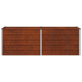 Raised Garden Bed Rusty 160 x 40 x 55 cm corton - Top-Down View