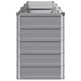 Raised Garden Bed Grey 240 x 40 x 55 cm cold-rolled steel - Top-Down View