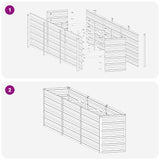 Raised Garden Bed Anthracite 240 x 40 x 55 cm cold-rolled steel - Low Angle