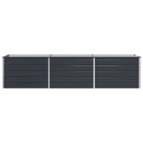 Raised Garden Bed Anthracite 240 x 40 x 55 cm cold-rolled steel - Side View