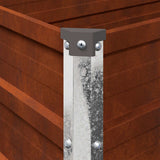 Raised Garden Bed Rusty 240 x 40 x 55 cm corton - Close-Up Angle