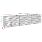 Raised Garden Bed Rusty 240 x 40 x 55 cm corton - Extra Image