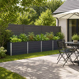 Raised Garden Bed Anthracite 320 x 40 x 55 cm cold-rolled steel