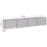 Raised Garden Bed Rusty 320 x 40 x 55 cm corton